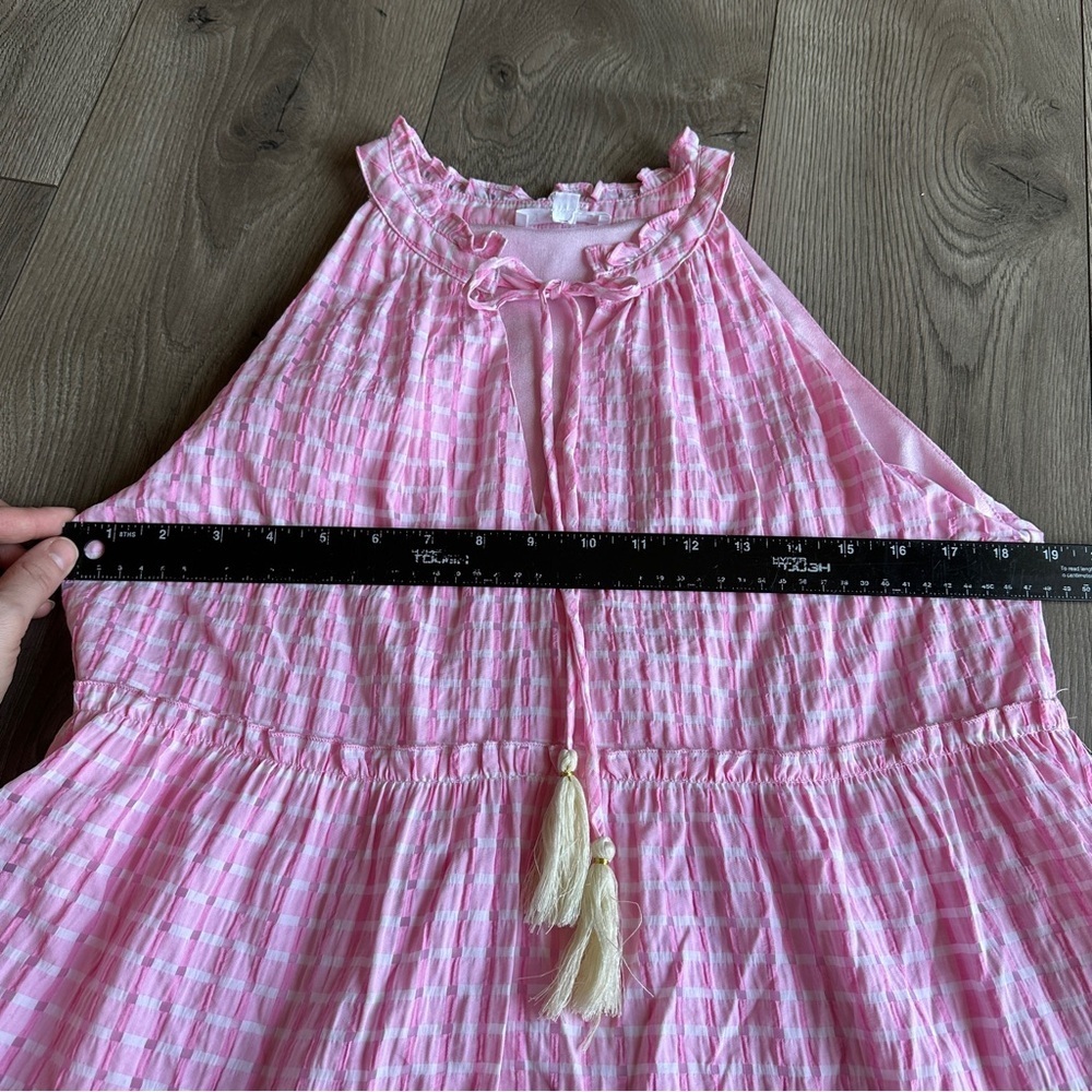 THML Sleeveless Pink Sun Dress Lined gingham size Medium - Picture 9 of 11